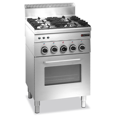 Fourneau 4 zones avec four gaz  ref:2020.0004 Marque: technimed
