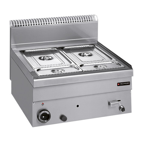 Bain-Marie professionnelle 2 cuves gaz ref:2040.0066 Marque: technimed