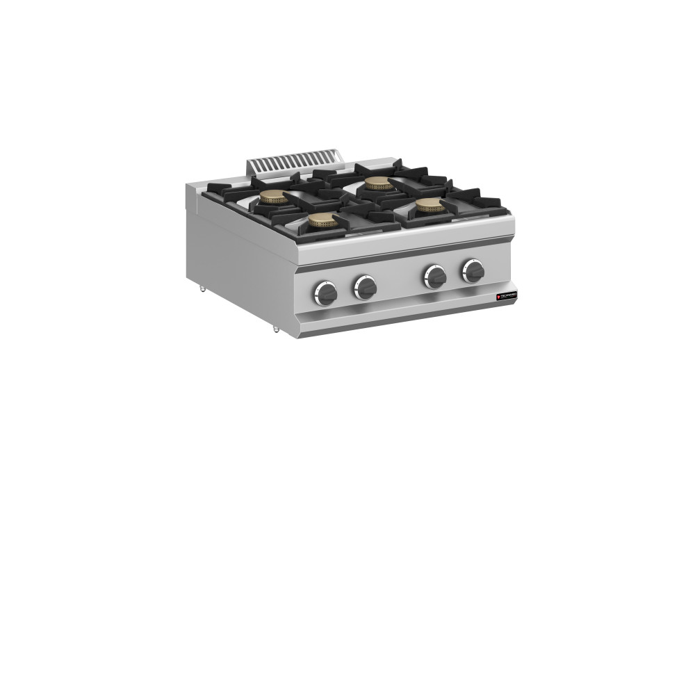 Fourneau professionnel a gaz 4 feux vif ref:2720.4077 Marque: technimed