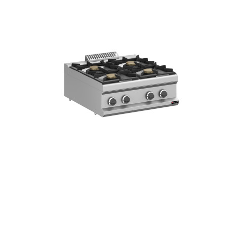 Fourneau professionnel a gaz 4 feux vif ref:2720.4077 Marque: technimed