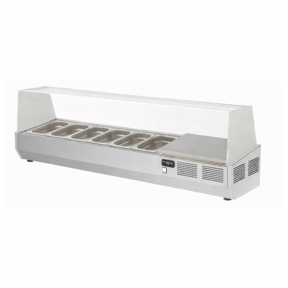 Présentoir d'Ingrédients pour Pizzas et Sandwichs L1492xP396xH450 Marque : Technimed