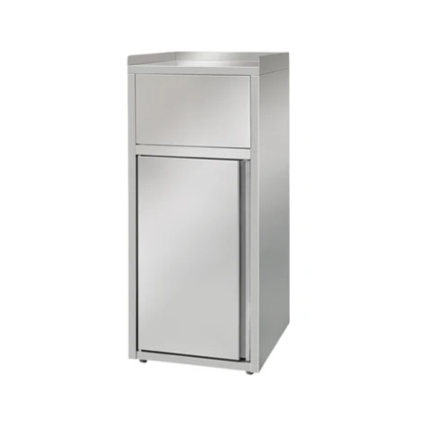 Poubelle snack professionnelle en Inox avec bac de 60L Référence  : AMS5053 Marque : Technimed