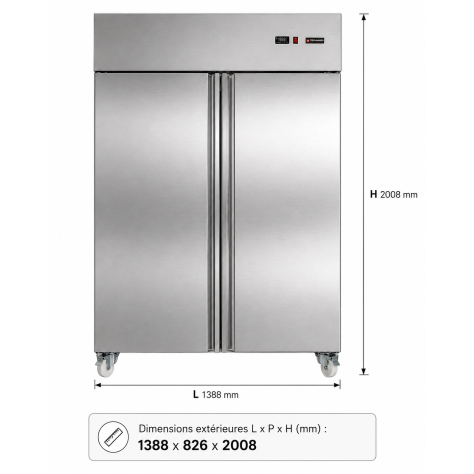 Armoire Négative 1400 Litres Référence : 1910.9386 Marque : Technimed
